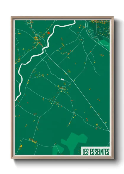 Une affiche de carte sur Les Esseintes
