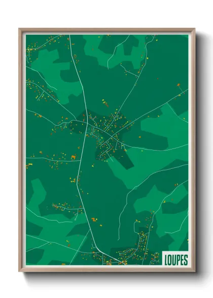 Une affiche de carte sur Loupes