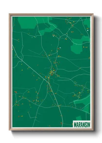 Une affiche de carte sur Maransin