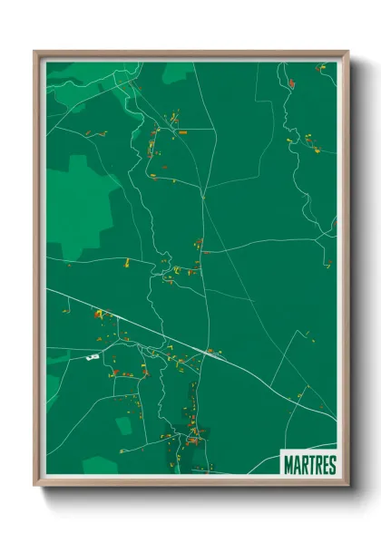 Une affiche de carte sur Martres