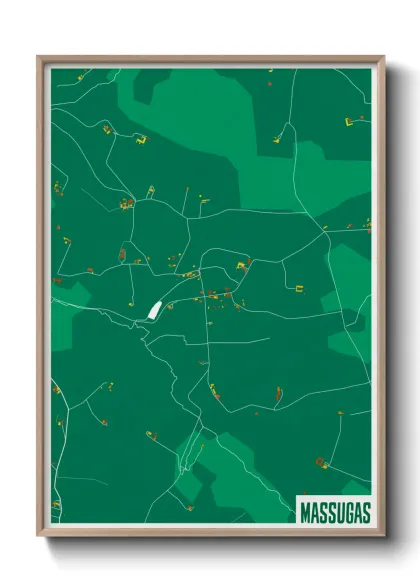 Une affiche de carte sur Massugas