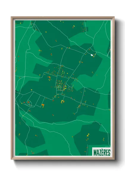 Une affiche de carte sur Mazères