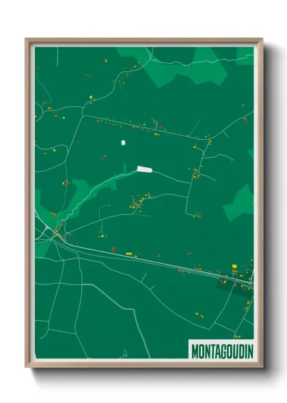 Une affiche de carte sur Montagoudin