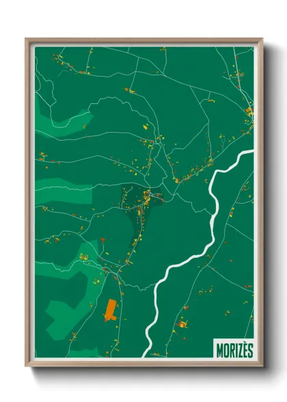 Une affiche de carte sur Morizès