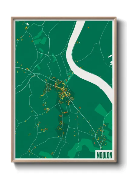 Une affiche de carte sur Moulon