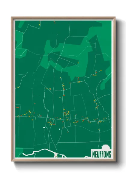 Une affiche de carte sur Neuffons