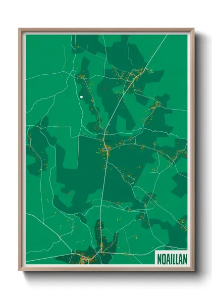 Une affiche de carte sur Noaillan