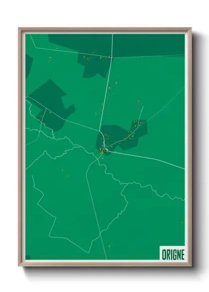 Une affiche de carte sur Origne