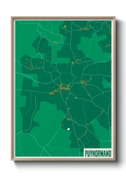 Une affiche de carte sur Puynormand