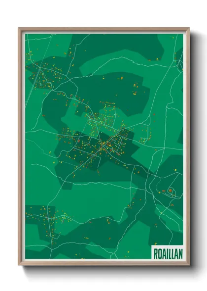 Une affiche de carte sur Roaillan
