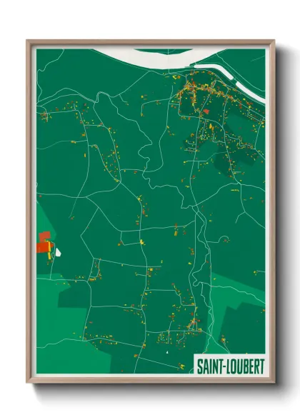 Une affiche de carte sur Saint-Loubert