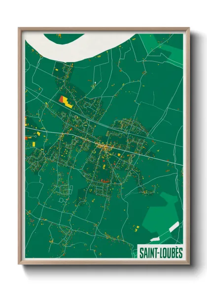 Une affiche de carte sur Saint-Loubès