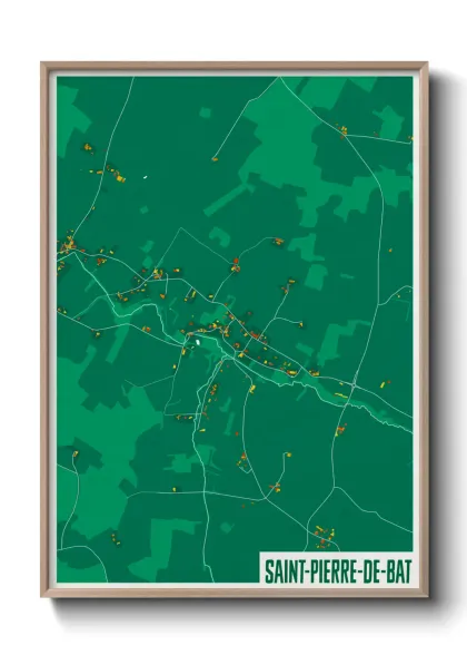 Une affiche de carte sur Saint-Pierre-de-Bat