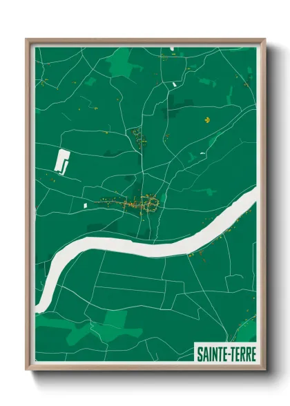 Une affiche de carte sur Sainte-Terre