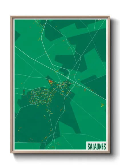 Une affiche de carte sur Salaunes
