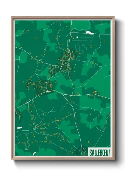 Une affiche de carte sur Sallebœuf