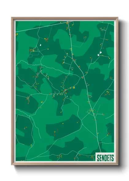 Une affiche de carte sur Sendets