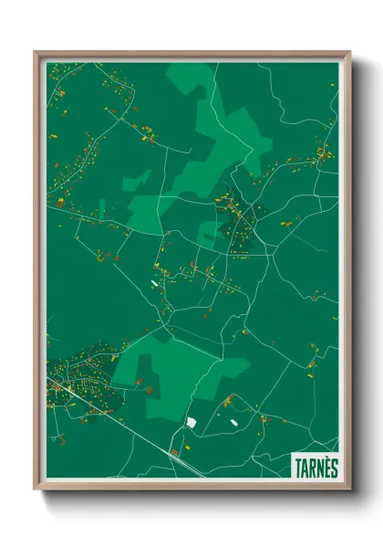 Une affiche de carte sur Tarnès