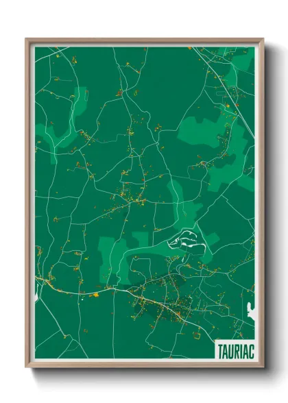 Une affiche de carte sur Tauriac