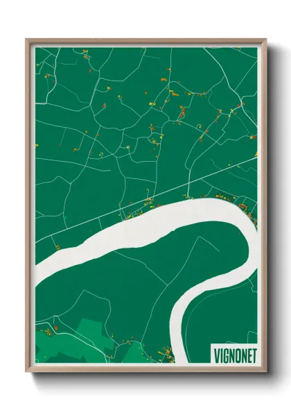 Une affiche de carte sur Vignonet