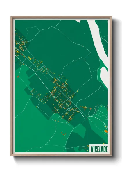 Une affiche de carte sur Virelade