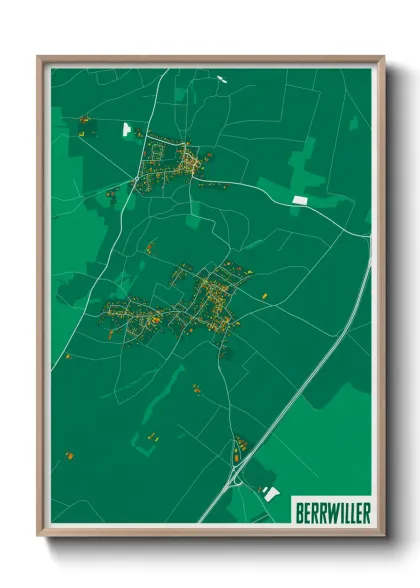 Une affiche de carte sur Berrwiller