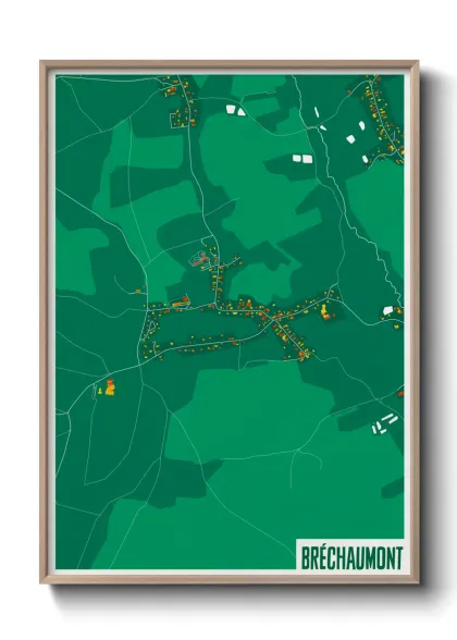 Une affiche de carte sur Bréchaumont