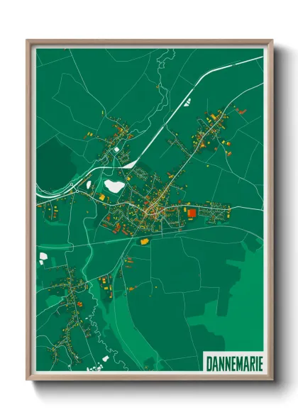Une affiche de carte sur Dannemarie