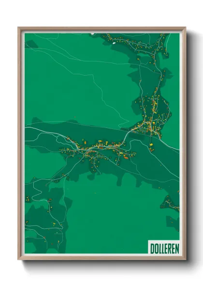 Une affiche de carte sur Dolleren