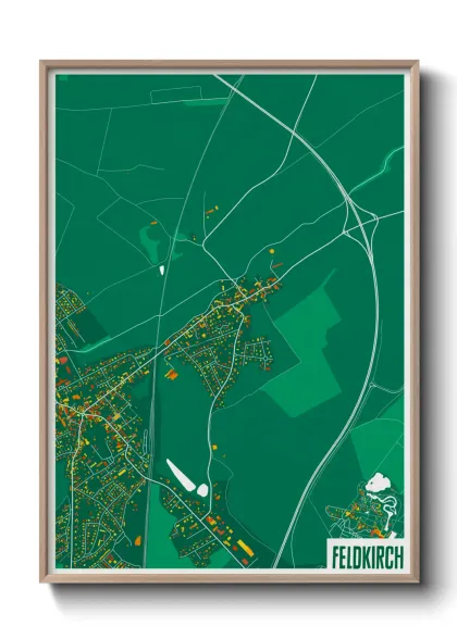 Une affiche de carte sur Feldkirch