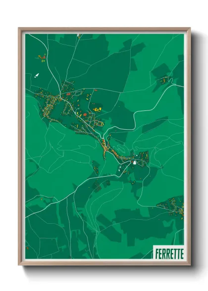Une affiche de carte sur Ferrette