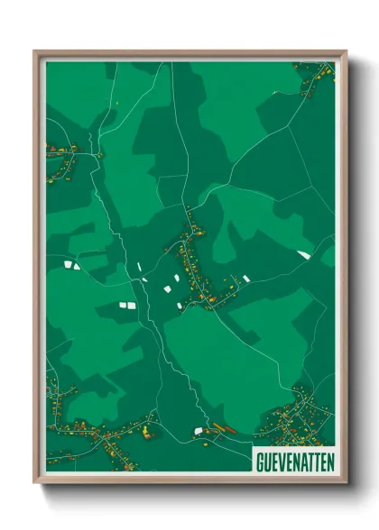 Une affiche de carte sur Guevenatten