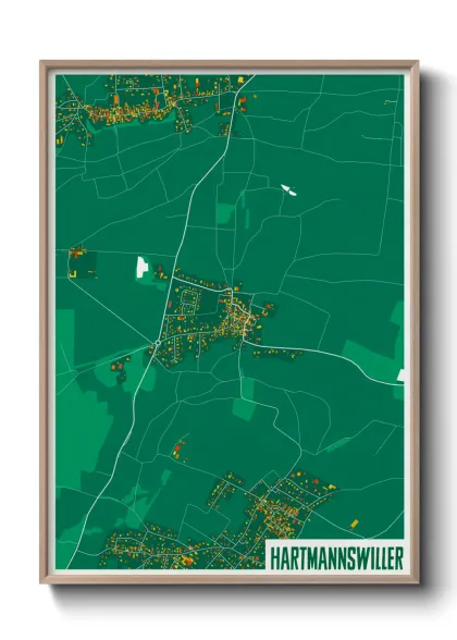 Une affiche de carte sur Hartmannswiller