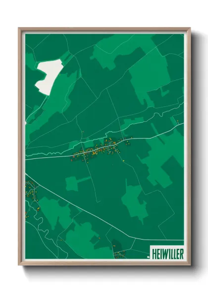 Une affiche de carte sur Heiwiller