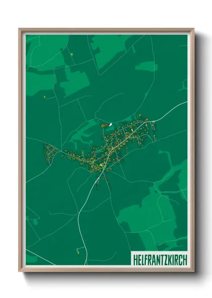 Une affiche de carte sur Helfrantzkirch
