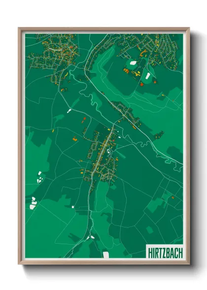 Une affiche de carte sur Hirtzbach