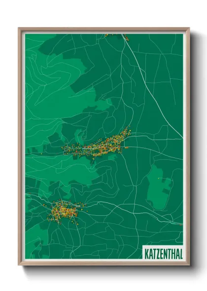 Une affiche de carte sur Katzenthal