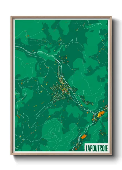 Une affiche de carte sur Lapoutroie