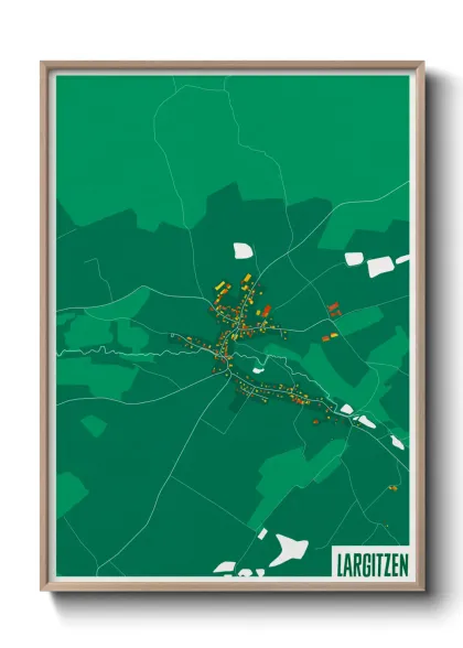 Une affiche de carte sur Largitzen