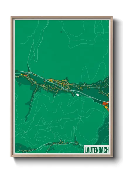 Une affiche de carte sur Lautenbach