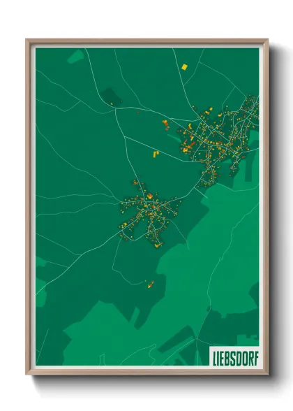 Une affiche de carte sur Liebsdorf