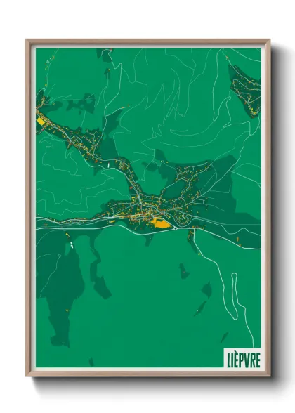 Une affiche de carte sur Lièpvre