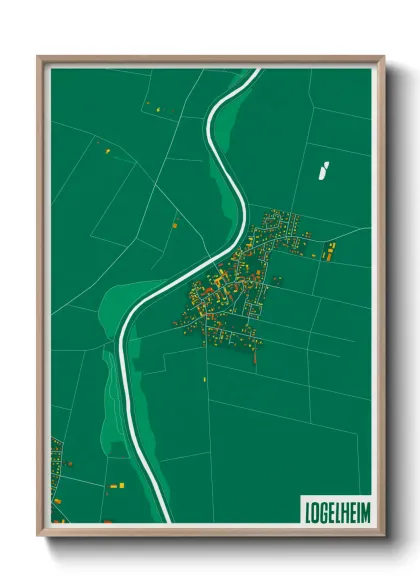 Une affiche de carte sur Logelheim