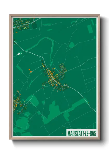 Une affiche de carte sur Magstatt-le-Bas
