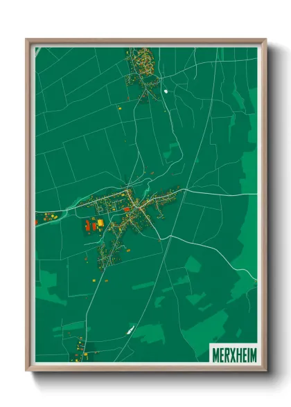 Une affiche de carte sur Merxheim