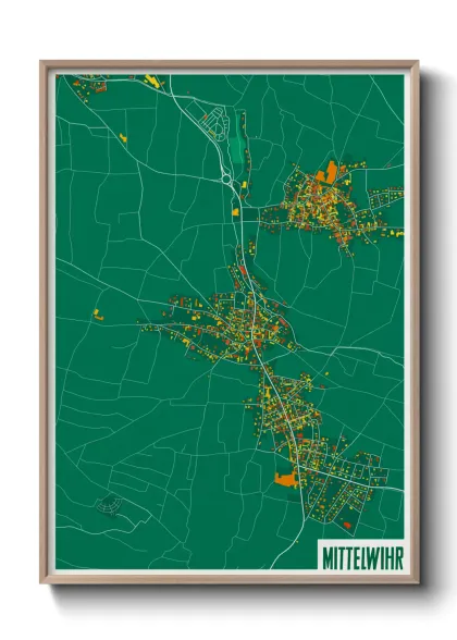 Une affiche de carte sur Mittelwihr
