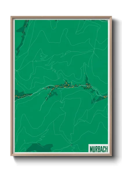 Une affiche de carte sur Murbach