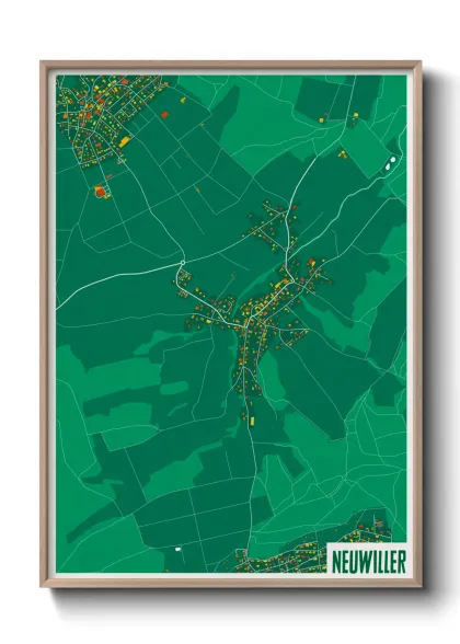 Une affiche de carte sur Neuwiller