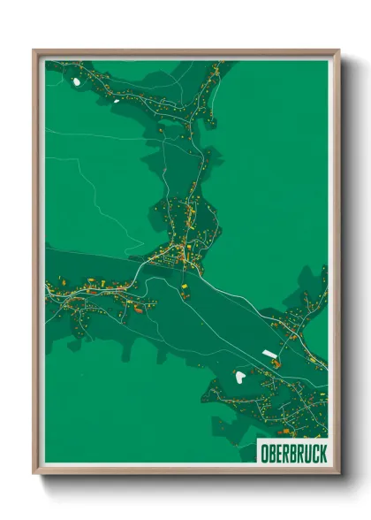 Une affiche de carte sur Oberbruck