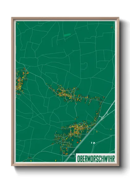 Une affiche de carte sur Obermorschwihr
